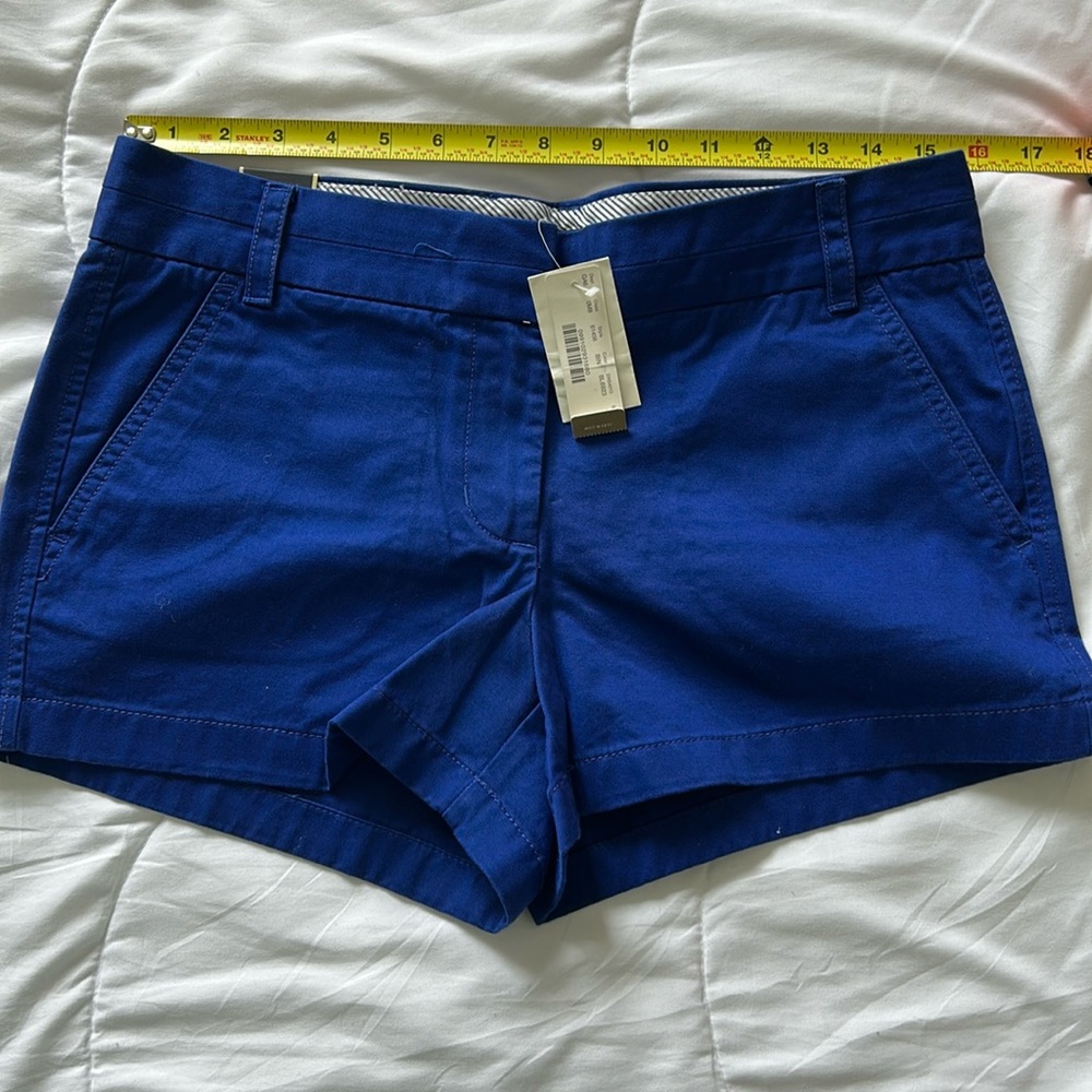 J. Crew • NWT Colbalt / Royal Blue Chino Shorts• Size 6